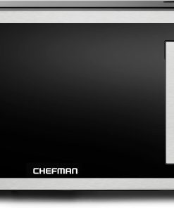 Chefman Countertop Microwave Oven 1.1 Cu. Ft.. 1000 Watts with 10 Power Levels. 3 Cooking Presets with One-Touch Express Cook. 2 Defrost Settings. Child Safety Lock. & Mute Button ?C Stainless Steel