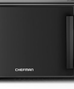 Chefman Countertop Microwave Oven 0.9 Cu. Ft.. 900 Watts with 10 Power Levels. 6 Cooking Presets with One-Touch Express Cook. Eco Mode. Child Safety Lock. & Mute Button - Black