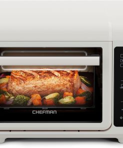 Chefman Air Fryer Toaster Oven Combo. Countertop Oven for Quick & Healthy Meals. Bake. Broil. Air Fry. Toast. and Bagel Functions. 450??F Max Temp. 4 Slice Toaster Oven Air Fryer Combo ?C Ivory