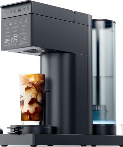 Chefman Caffeinator Single Serve Coffee Maker. Brew Kcups & Grounds. Drip Coffee Machine with Brew Strength Settings. Iced Coffee Function. 45 oz. Removable Water Reservoir