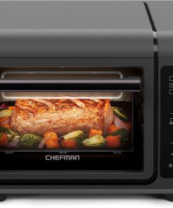 Chefman Air Fryer Toaster Oven Combo. Countertop Oven for Quick & Healthy Meals. Bake. Broil. Air Fry. Toast. and Bagel Functions. 450??F Max Temp. 4 Slice Toaster Oven Air Fryer Combo