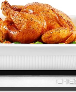 Chefman Compact Glasstop Warming Tray with Adjustable Temperature Control Perfect for Buffets. Restaurants. Parties. Events. Home Dinners and Travel. Mini 15x12 Inch Surface. Keeps Food Hot. Black