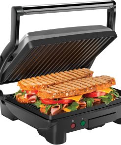 Chefman Panini Press Grill and Gourmet Sandwich Maker Non-Stick Coated Plates.