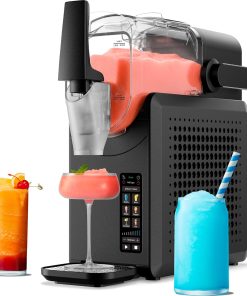 Iceman by Chefman Slush-Ease MAX 90oz Slushie Machine. 64oz Liquid Capacity Frozen Drink Maker & Slushy Machine with 5 Presets and LED Display. Perfect for Frozen Margaritas. Frappes. Smoothies