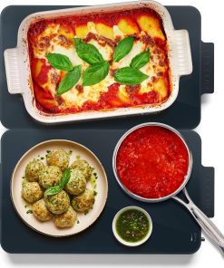 Chefman Everything Warmer Electric Warming Tray. 20 x 16 Modular Expanding Design. Graphene Full-Surface Heating. Food Warming Mat for Parties. Gatherings & Daily Use. Two Tempered Glass Panels
